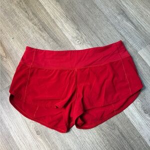 Lululemon Athletica Red Athletic Shorts